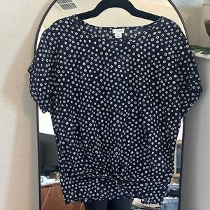 NWT J. Crew Navy Floral Women's Top